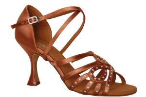 Marcella - Chaussures de Salsa Satin Beige