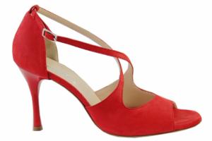 Firenze D+ - Chaussures de Tango argentin - Tang'Olica - Rouge Ferrari