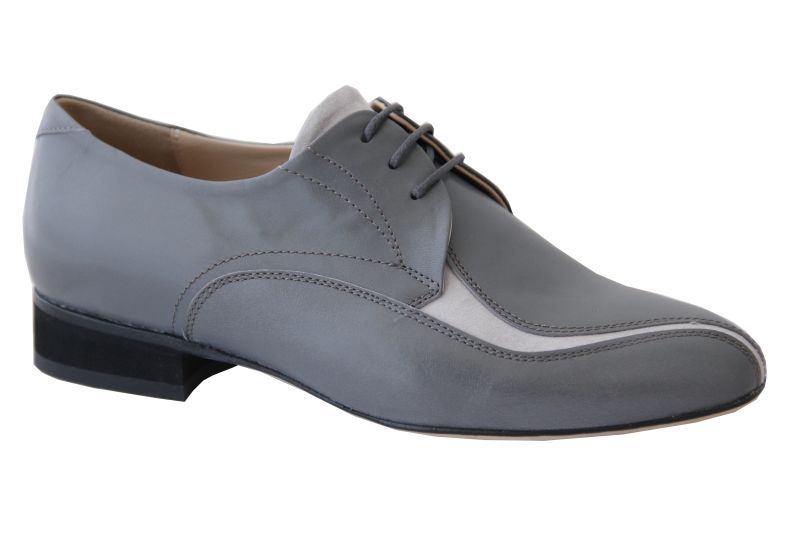 Milano Gris daim gris - Chaussures de Tango en Cuir Gris - Tang'Olica 