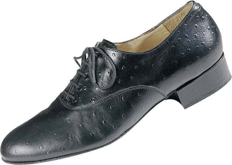 Autruche - Chaussures Toutes Danses Homme - Magic Feet Cuir Noir