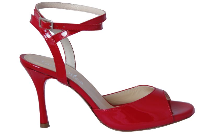 Vittoria C Vernis Rouge - Chaussures de Tango Argentin - Tang'Olica