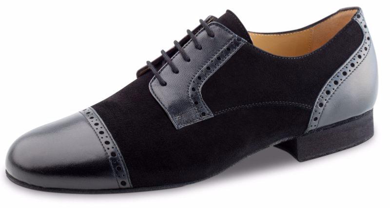  Bergamo 28051 Chaussures Toutes Danses Danses Latines -Cuir Noir Daim Noir