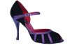 809 Horus Chaussures de Tango Chaussures Kizomba Daim Noir Cuir Violet