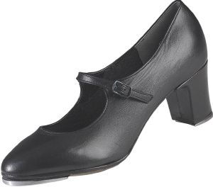 MF Lolita - Chaussures Claquette Femme fers Capezio Talon Cubain Cuir Noir