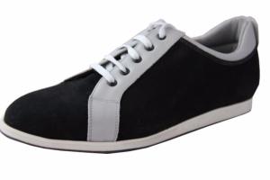 Tyler noir blanc Basket de Danses Cuir Blanc Daim Noir