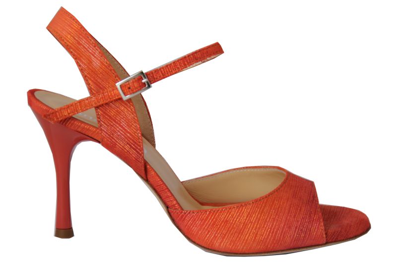 Siena D arancia chaussures de tango en cuir